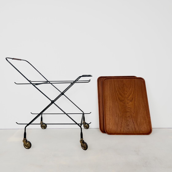 Image 1 of Stylish serving trolley by Silva Møbler from the 1960s