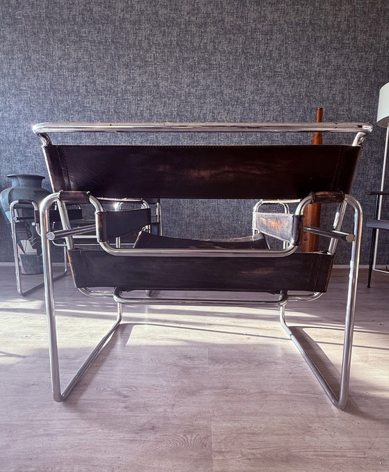 Image 1 of 2 vintage Gavina/Knoll Wassily Model B3 fauteuils, circa jaren 60