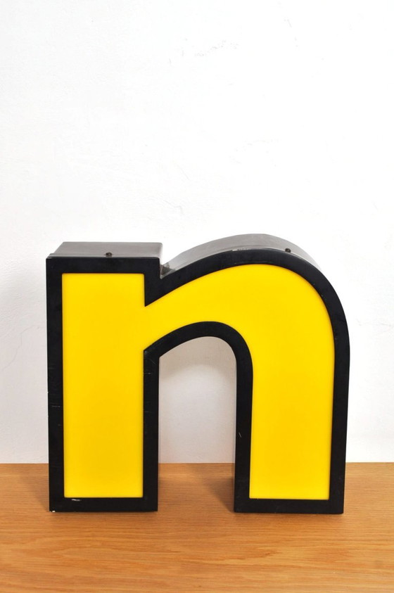 Vintage Reclameletter Met Verlichting – Decoratieve objecten, Plastic, Metal (photo 2 of 6)