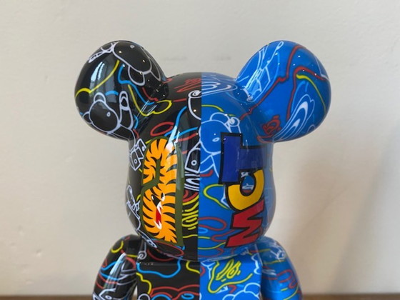 Image 1 of Bearbrick BAPE play camo shark blue 400% MEDICOM toys