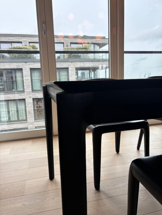 Image 1 of Black wooden dining table 240 cm