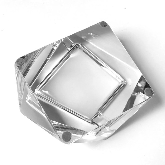 Image 1 of Vintage asymmetrische asbak - Kristal - 1970-80