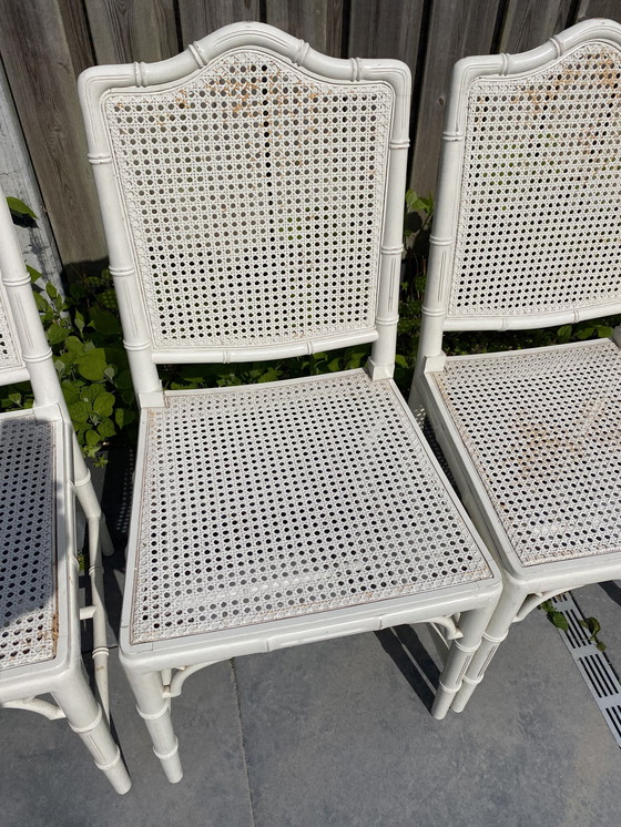 Image 1 of 6 Vintage Faux Bamboo Chairs Jonathan Adler