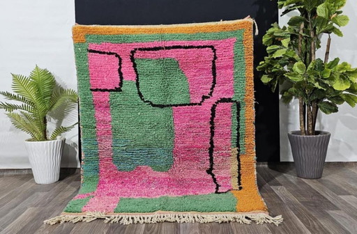 Authentischer Berber-Teppich aus Leinen, 200 x 150 cm