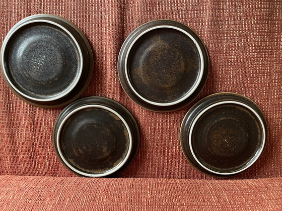 Image 1 of Vintage Arabia Finland 6-72: 4 Low and 4 High Coffee Cups + Saucer