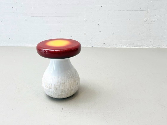 Image 1 of Mushroom-shaped side table made of metal, 1970s