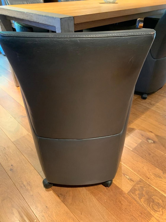 6 quantissimo fauteuils van LEOLUX – Eetkamerstoelen, Leer (photo 4 of 5)
