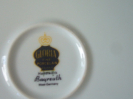 Image 1 of Gloria Fine Porcelain Bavaria con bordo d'oro