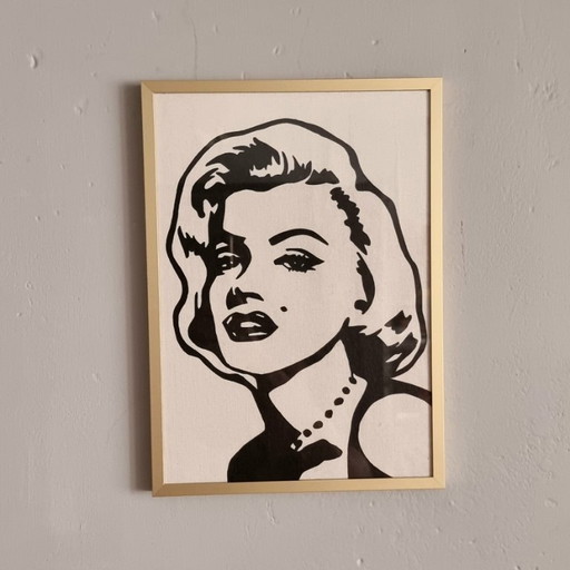 Encadrement pop art peint à la main A4