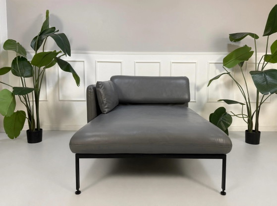 Image 1 of Brühl Roro Medium Designer Leder Grau Sofa Longchair