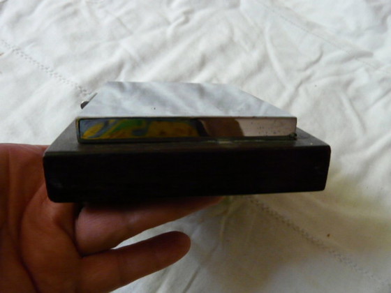 Image 1 of scatola in cromo e palissandro