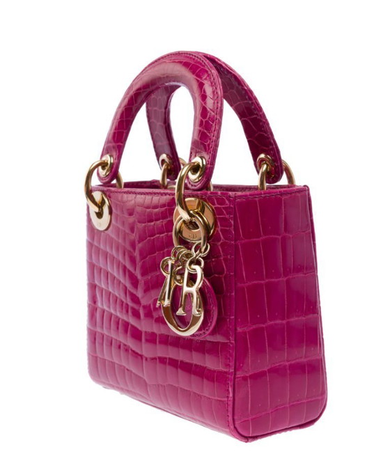 Image 1 of Sac DIOR Lady Dior en Crocodile Rose - 103491