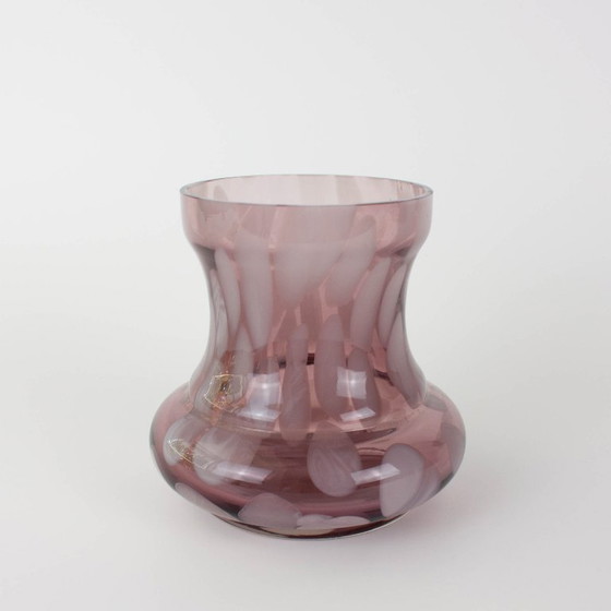 Vaso in vetro artistico ametista portoghese anni '60, Vasi, Viola, Design (foto 5 di 15)