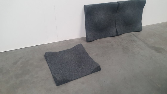 Image 1 of Offecct soundwave swell acoustic 3D design panels gray felt, modular