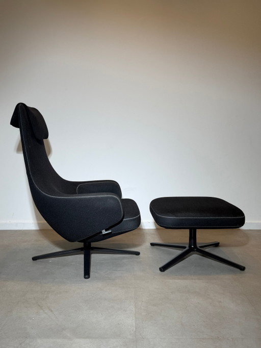 Vitra Repos loungestoel met voetenbank – Antonio Citterio – verstelbare relaxstoel (photo 2 of 7)