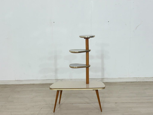 Vintage Mid-Century Blumentisch | Etagere Nierentisch Aus Den 60er Jahren
