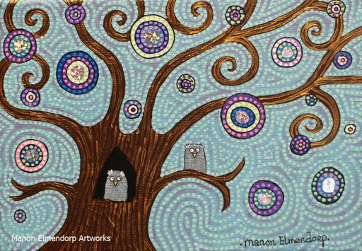 Uniek Handgeschilderd Schilderijtje "No PLace Like Home"