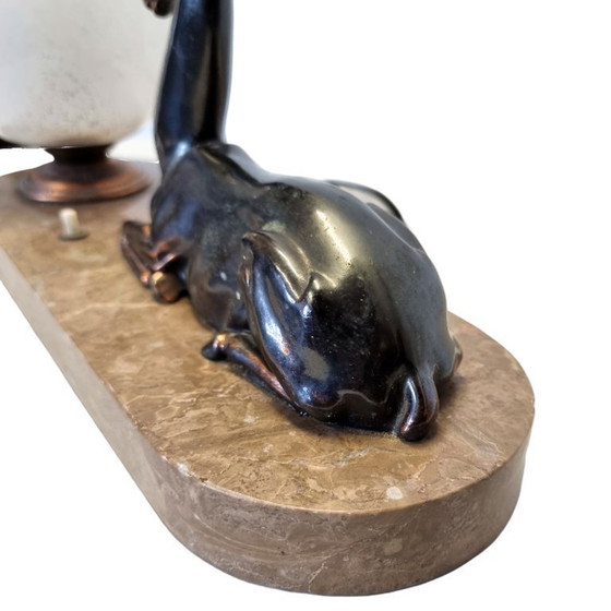 Image 1 of Lampe Art Déco avec cerf