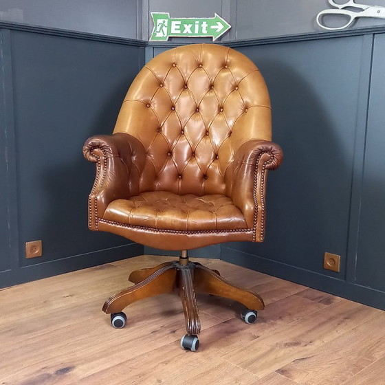 Image 1 of Vintage Chesterfield Office Chair