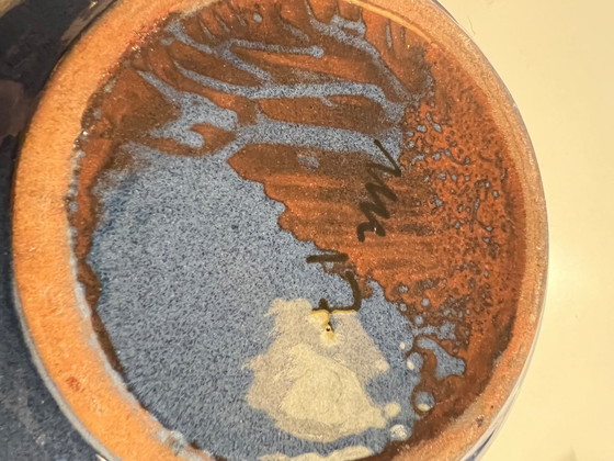 Image 1 of Blue jug, hand-potted and hand-painted by Töpferstudio Seelscheider