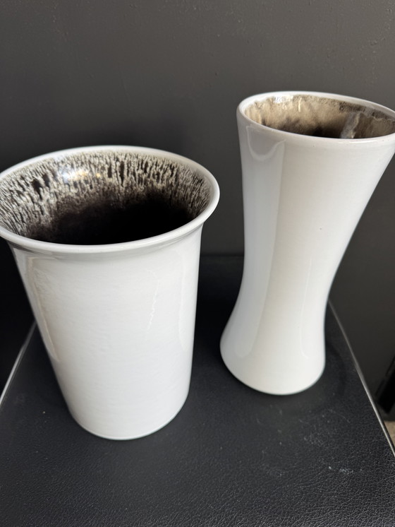 Image 1 of Diaboloförmige Keramikvasen aus Westdeutschland, 1960er Jahre