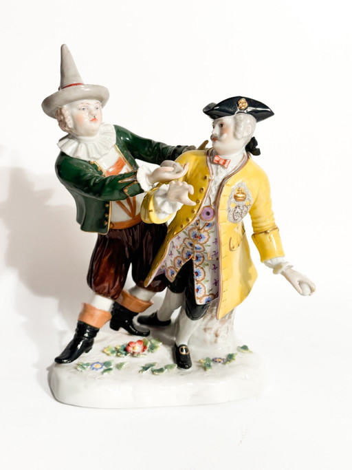 19th Century Ludwigsburg Polychrome Porcelain Group Sculpture – beeldhouwkunst, Rococo