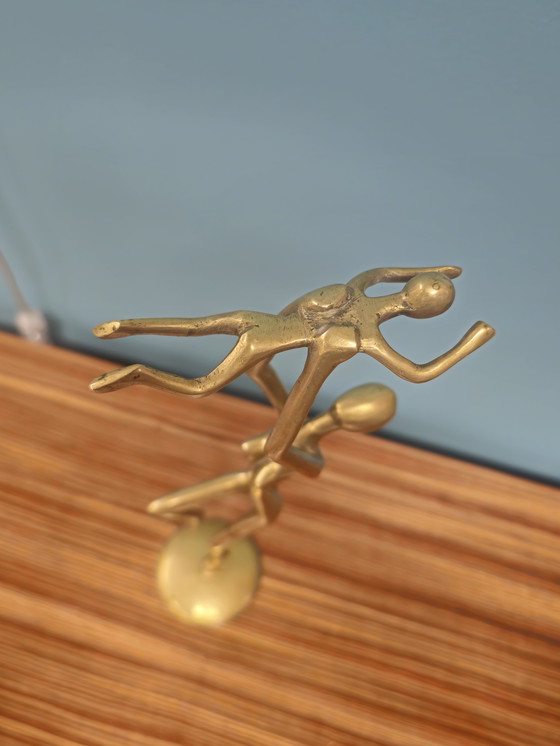 Image 1 of Madre e bambino in ottone vintage, bambina, festa della mamma