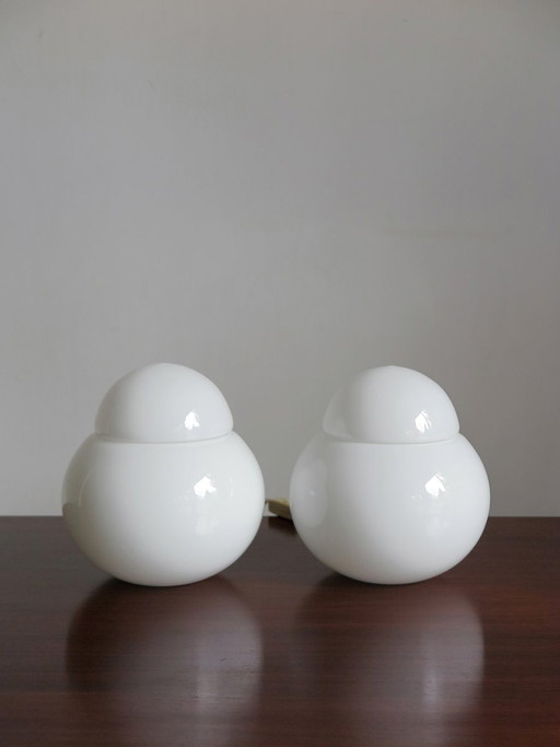 Lampes en verre de Sergio Asti pour Candle, Italie, années 60, lot de 2