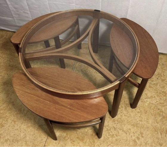 Image 1 of Mid century retro vintage teak trinity coffee table by nathan 1960  Add a stylish and versatile piece to your living space