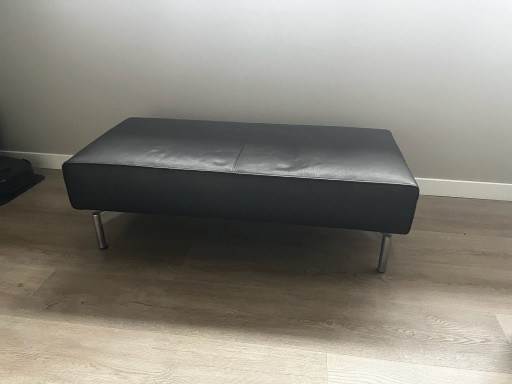 Poufs Leolux en cuir de veau