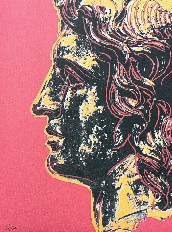 Image 1 of 1986 Carnegie Museum of Art After Andy Warhol "Alexander the Great Pink" Lithograph