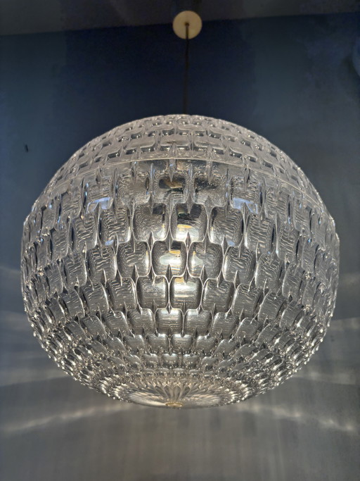 Lampada a sospensione ERCO Design in acrilico 'Diamond' Lampada a sospensione vintage A. Gangkofner anni