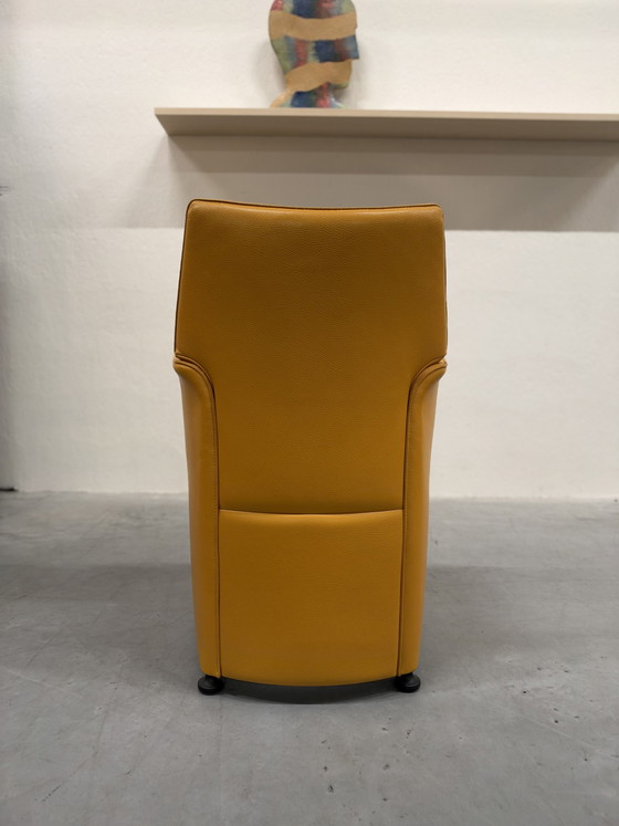6 Chaises de salle à manger Leolux Tamarinde, état neuf, jaune, Cuir (photo 6 sur 9)