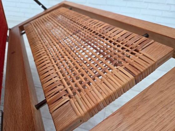 Image 1 of Sofá-cama con brazos abatibles danés, década de 1970, de Illum Wikkelsø, lana para muebles.