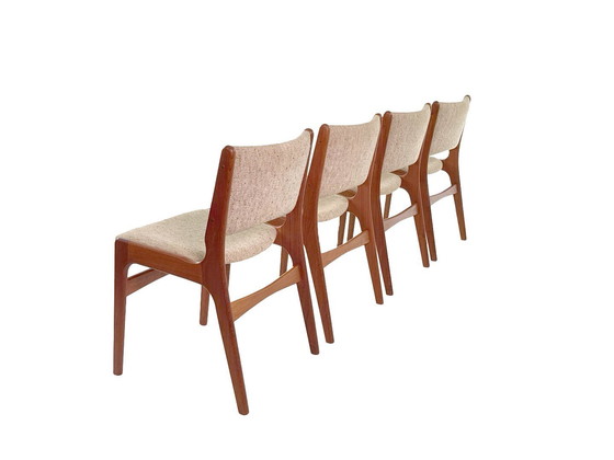 Image 1 of vintage set of four dining room chairs model 89 by Erik Buch for Anderstrup Möbelfabrik