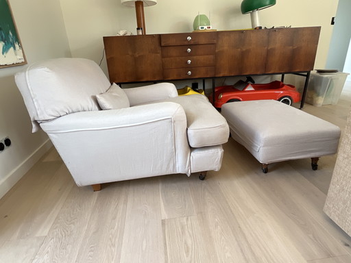 De Padova Raffles: 2 sillones y 1 puf – fauteuils, Cotton, Textile