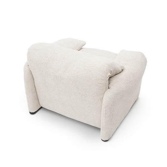 Image 1 of “Maralunga” armchair with pouf by Vico Magistretti for Cassina, 1970s