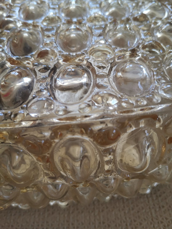 Image 1 of Original Mid Century Bubble Glas Wandlampe Limburg A670 Amber Bernstein Space Age 60er 70er Tynell-Ära