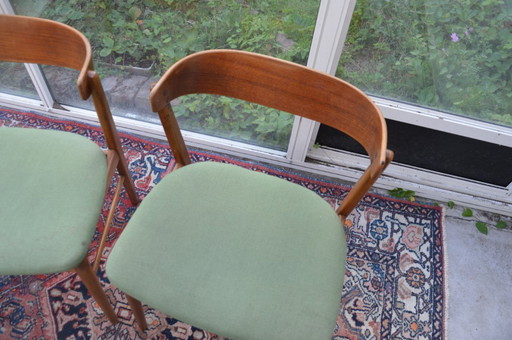 Dänische Esszimmerstühle aus Teakholz, entworfen von E.W. Bach und hergestellt von Skovby Møbelfabrik.