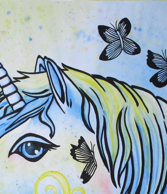 Image 1 of The Unicorn dream (handgeschilderd)