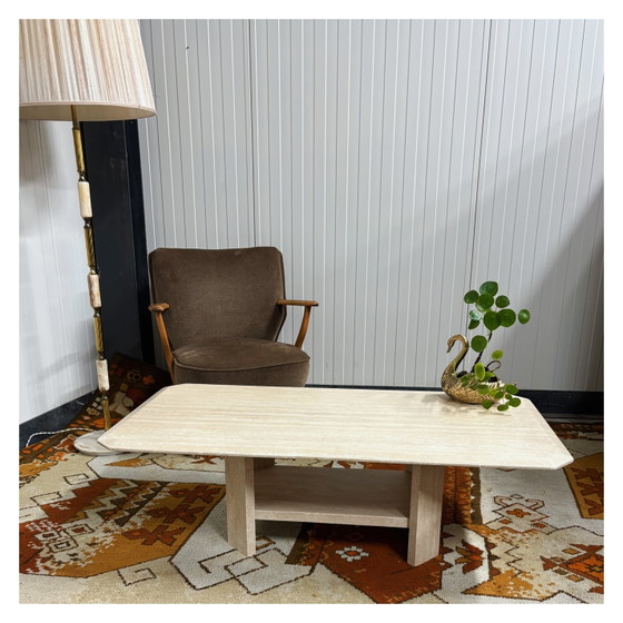 Image 1 of Travertine coffee table