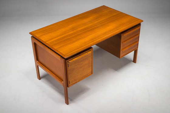 Image 1 of Freistehender Teakholz-Schreibtisch von GV Møbler, Mid-Century, 1970er Jahre