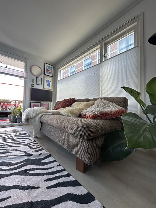 Artifort vintage sofa brown melange wool.