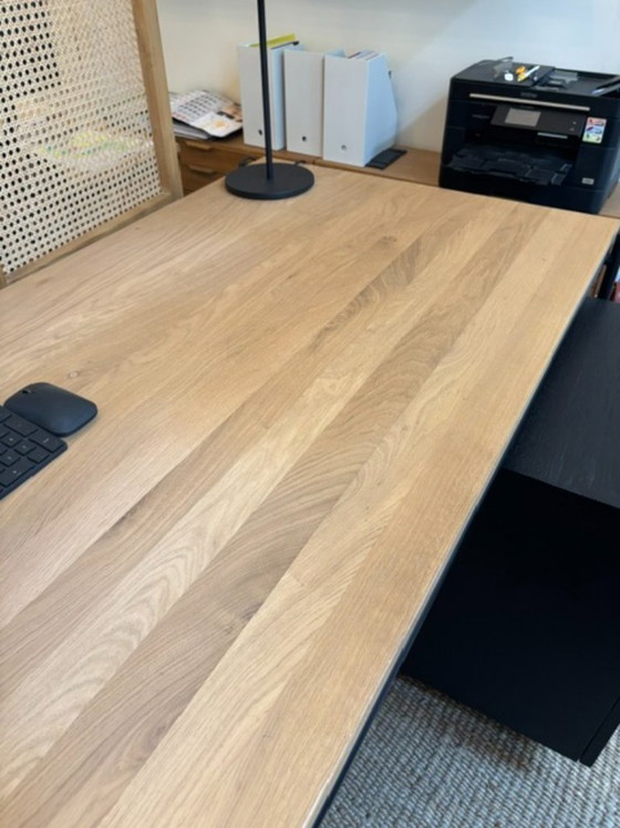 Ethnicraft Oscar Desk 170 Cm X 80 Cm Natural Oak – Metal, Wood, Modern (photo 5 of 7)