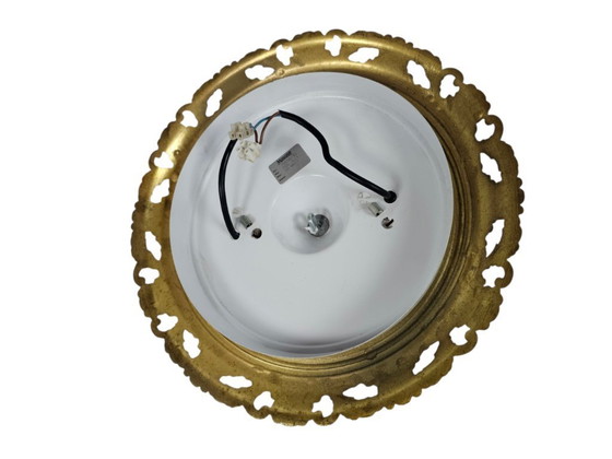 Image 1 of Massif - style Hollywood Regency - laiton - verre - 3e quart 20e siècle