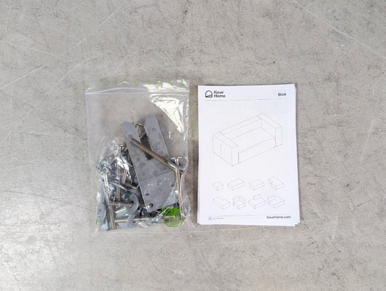 Image 1 of Kave Home Corner Sofa Design Couch Blok Fabric Grey Spain