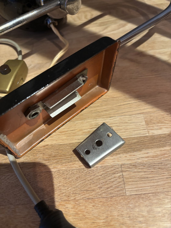 Image 1 of Set van 2 eyeball Midcentury lampen zwart met chroom 