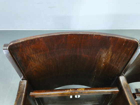 Image 1 of 1940s Thonet Cinema Double Seat, Beech Wood Theater Bench