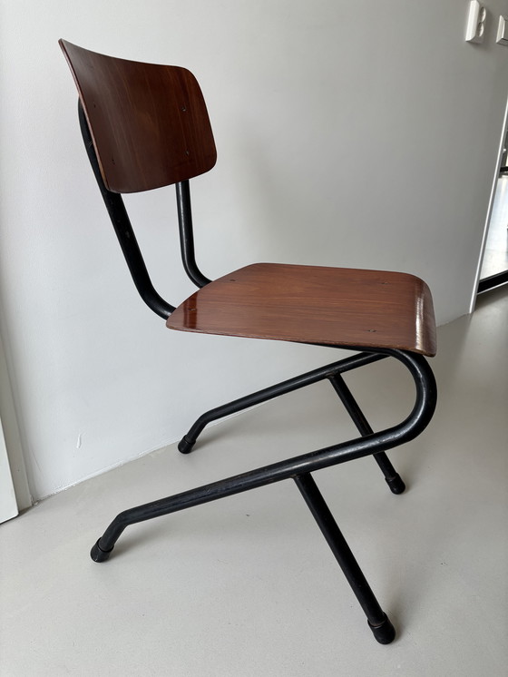 Image 1 of Vintage School Chair unique model 1970s