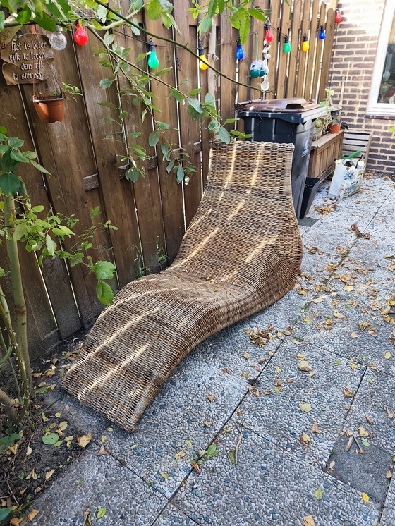 Image 1 of Fauteuil lounge en rotin de Karl Malmvall